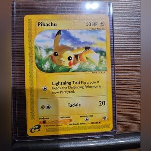 Pokemon Expedition Pikachu Trading Card